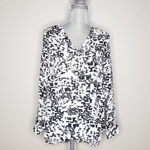 COTTON ON black & white abstract tunic